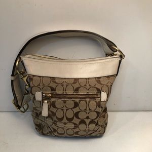 Coach Fabric/Leather Shoulder Bag